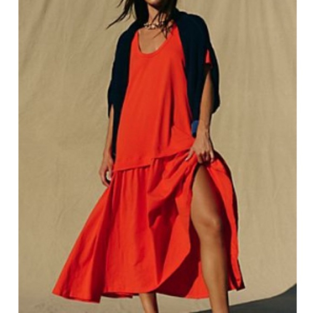 NWT Free People Herron Drop Waiste Maxi Dress